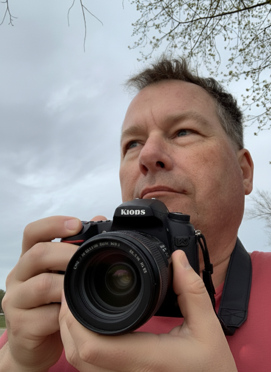 A person taking a photo